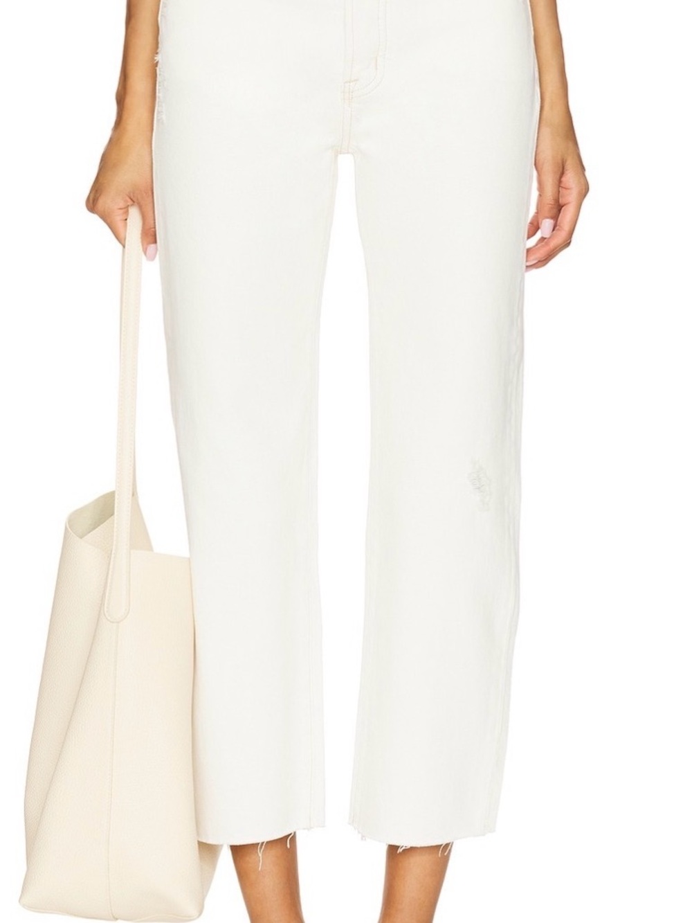 Pistola Women's High-Rise Straight Leg Jeans in Ecru